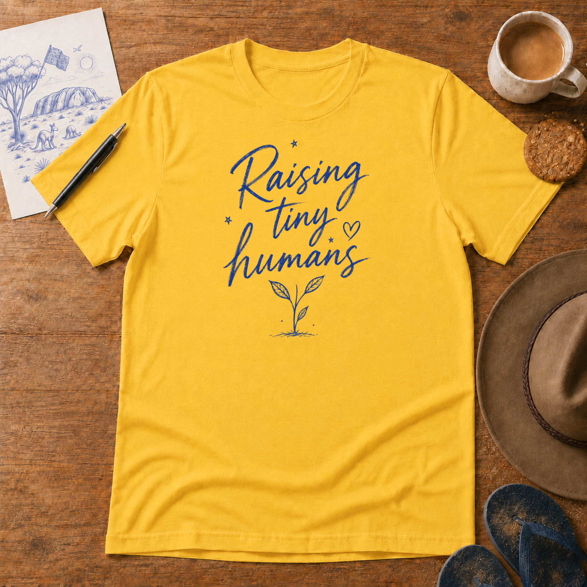 Raising Tiny Humans Tee ink-sketch T-shirt, product image 3