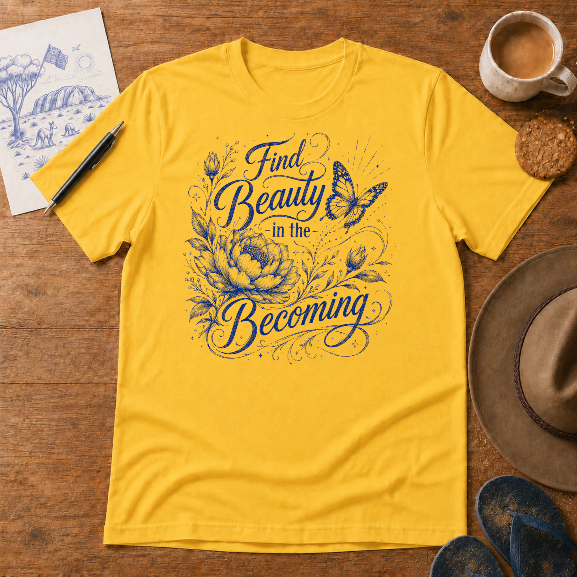Beauty in the Becoming Tee ink-sketch T-shirt, product image 3
