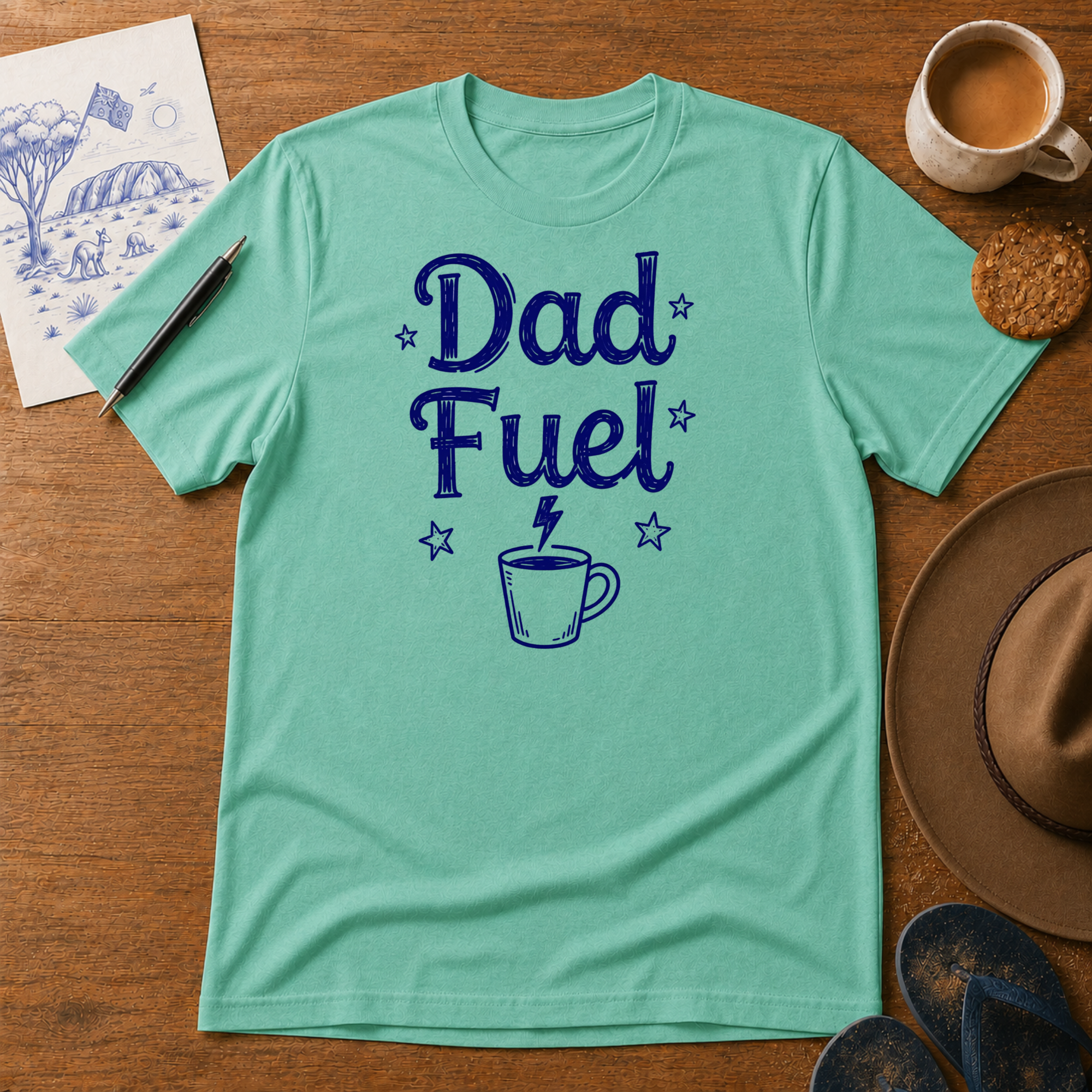 Dad Fuel Tee ink-sketch T-shirt, product image 4