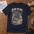 Before the Rain Australian ink-sketch T-shirt in Navy