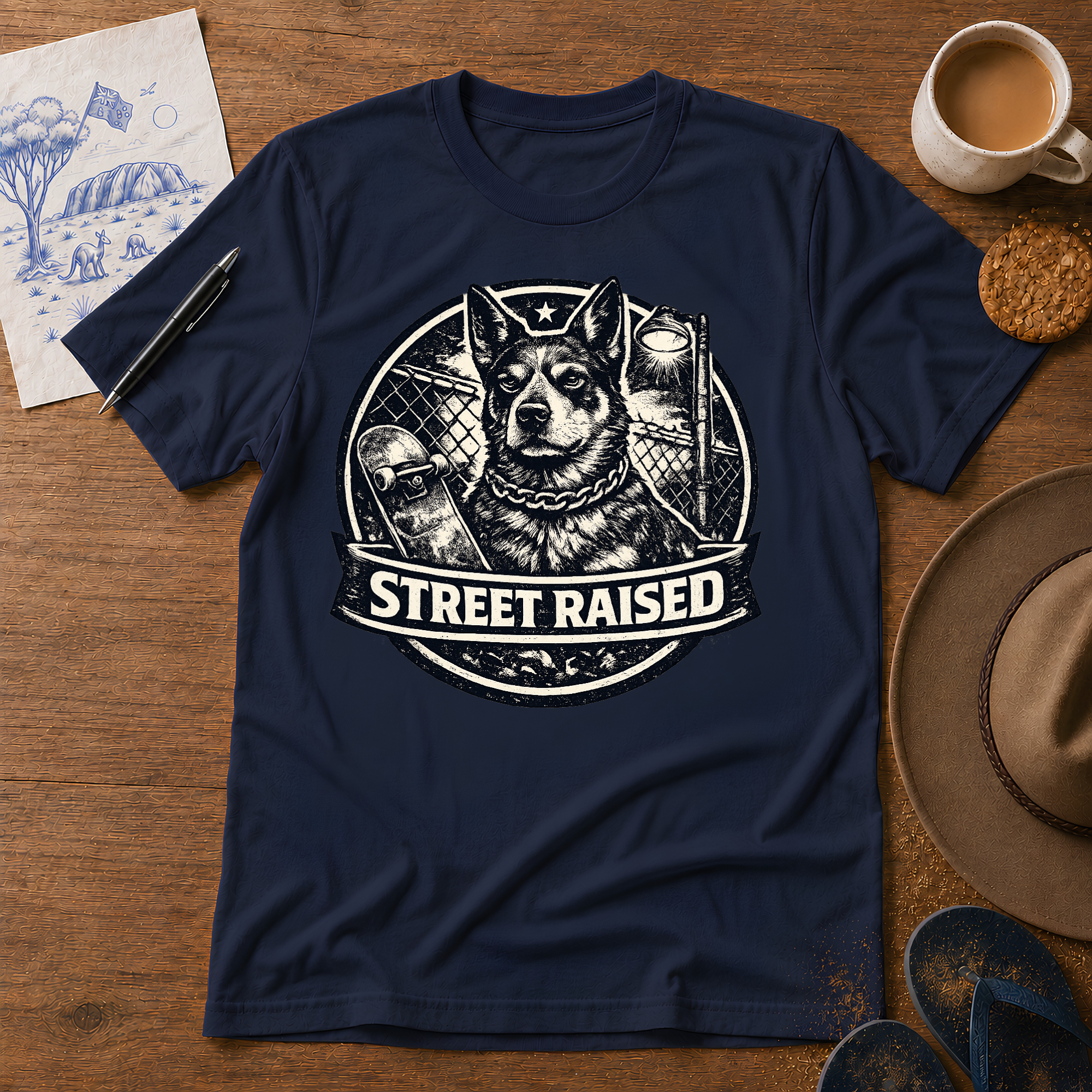 Street Raised Australian street car T-shirt by Sketchline Tees