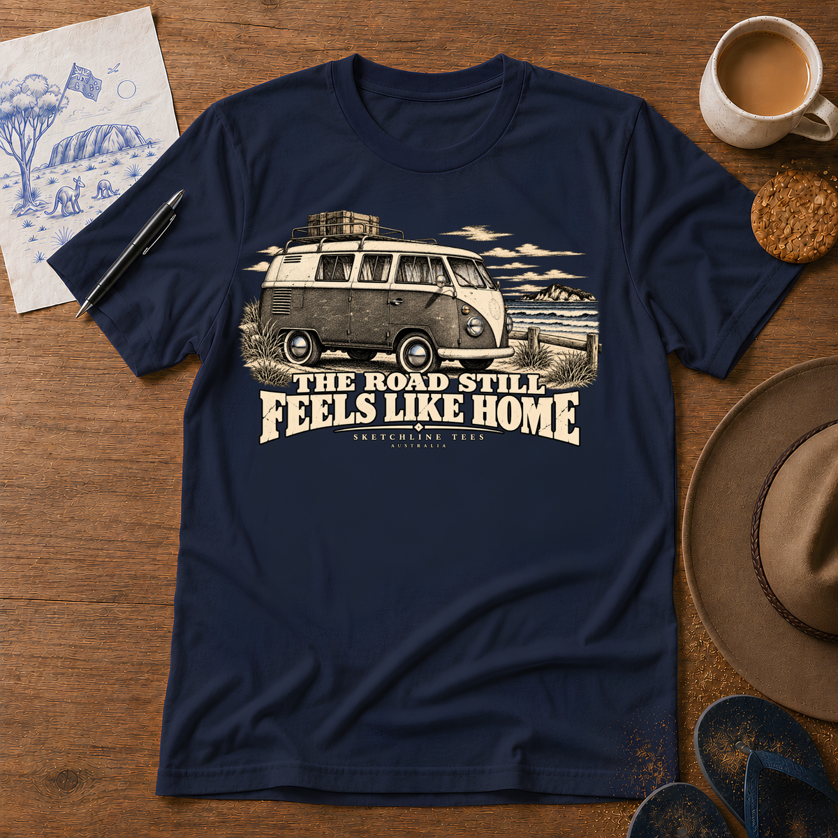 The road still feels like home Tee - Dark Edition