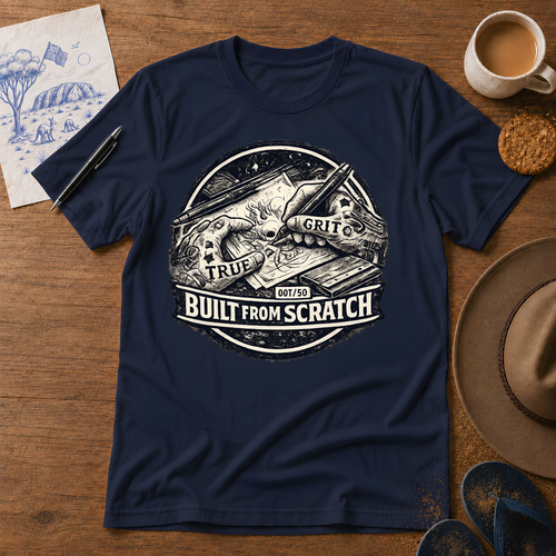 Built from Scratch Australian car culture T-shirt by Sketchline Tees
