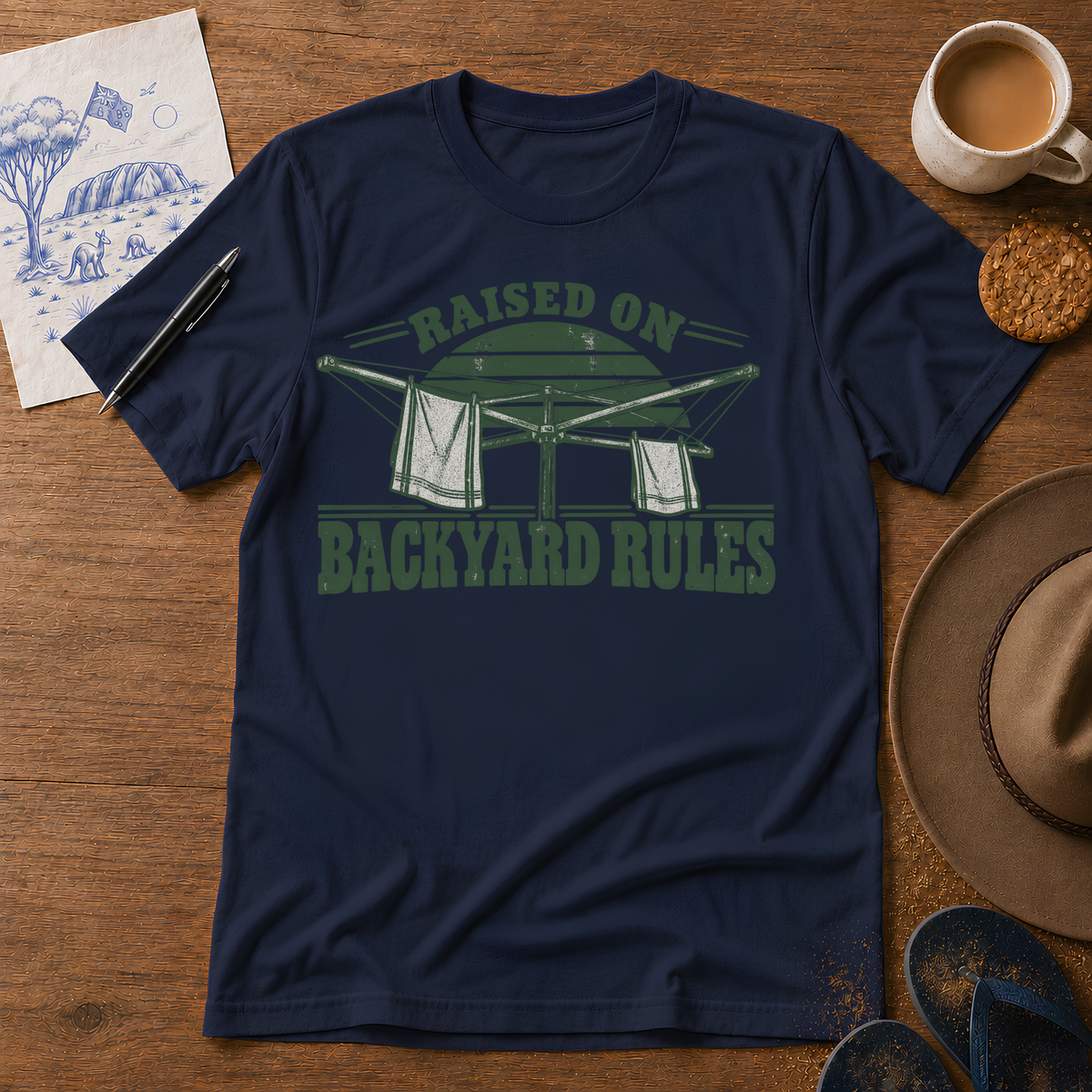 Raised on Backyard Rules Tee