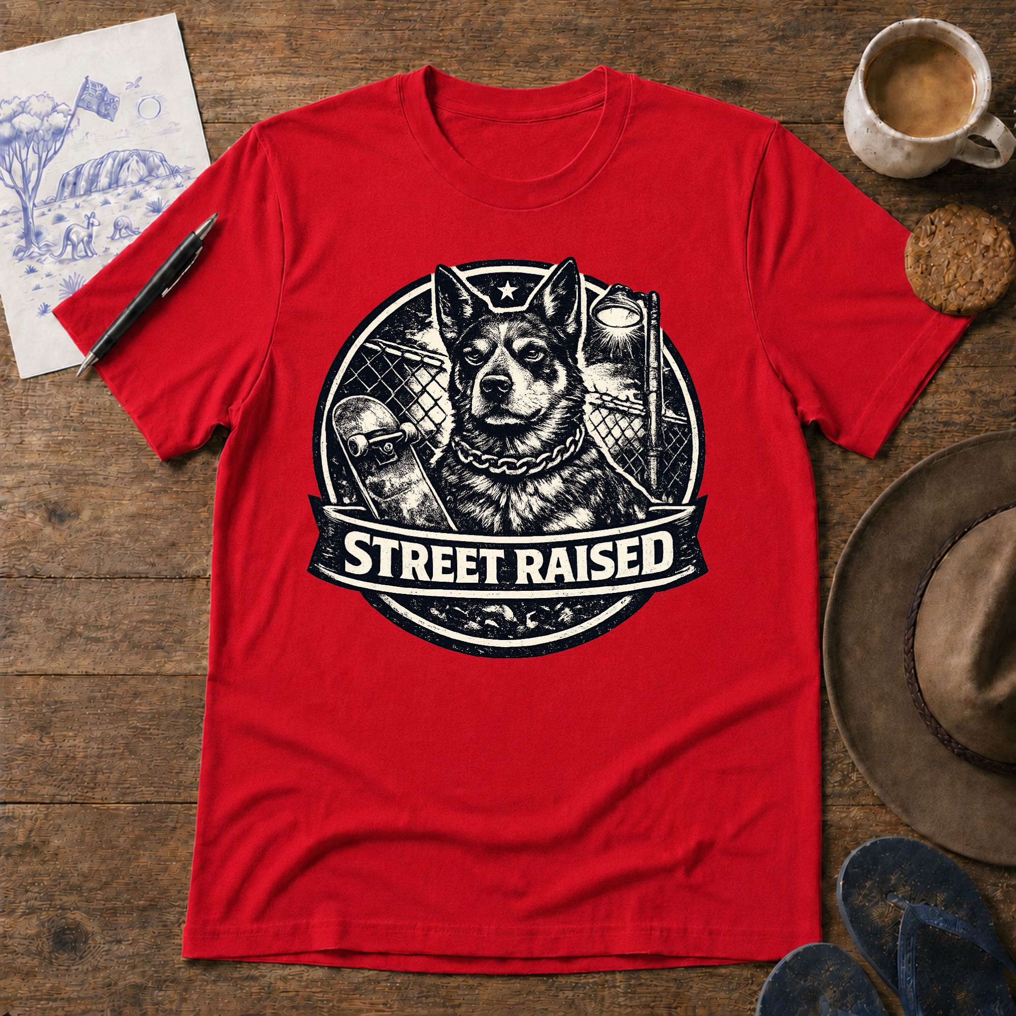 Street Raised Australian street car T-shirt by Sketchline Tees