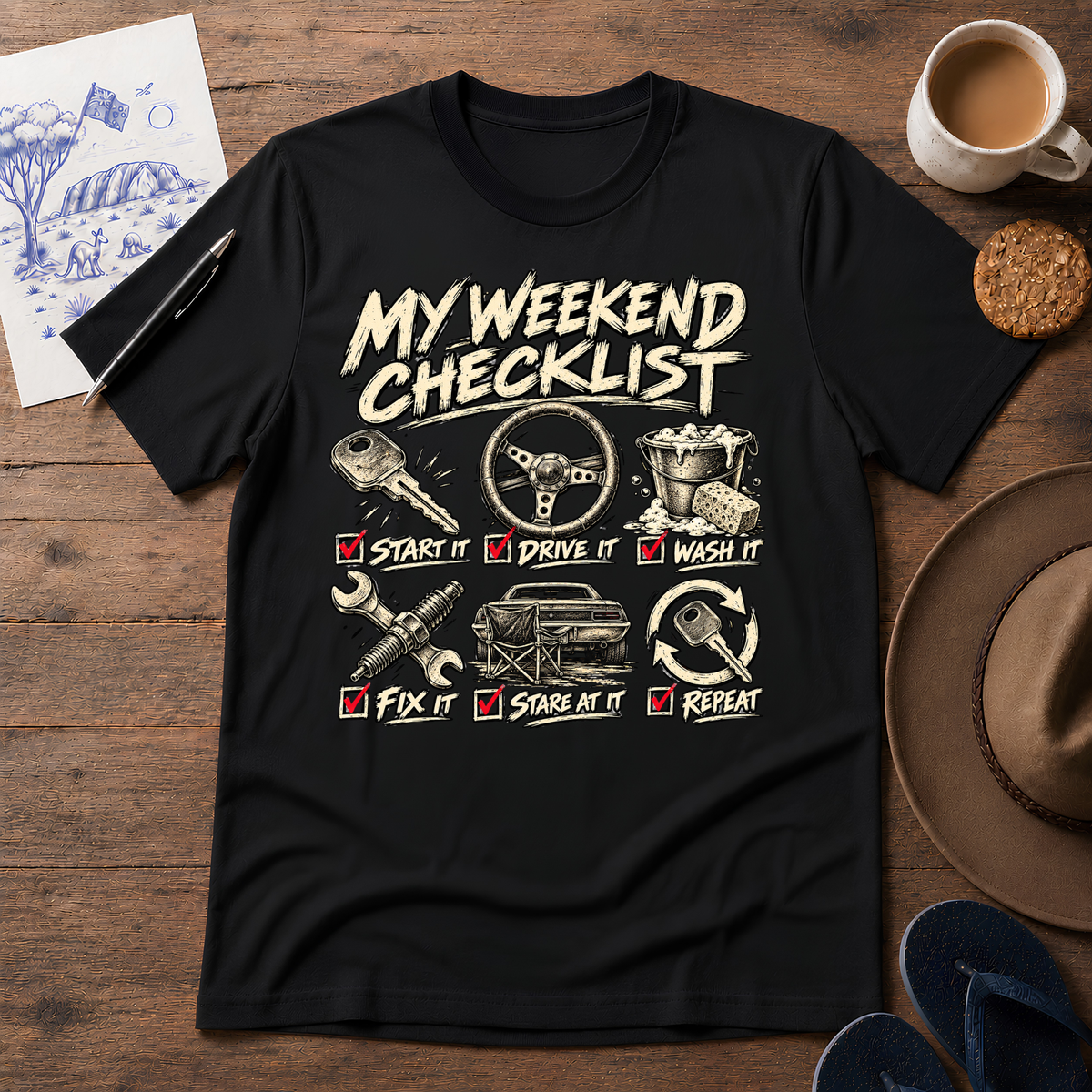 My Weekend Checklist Tee