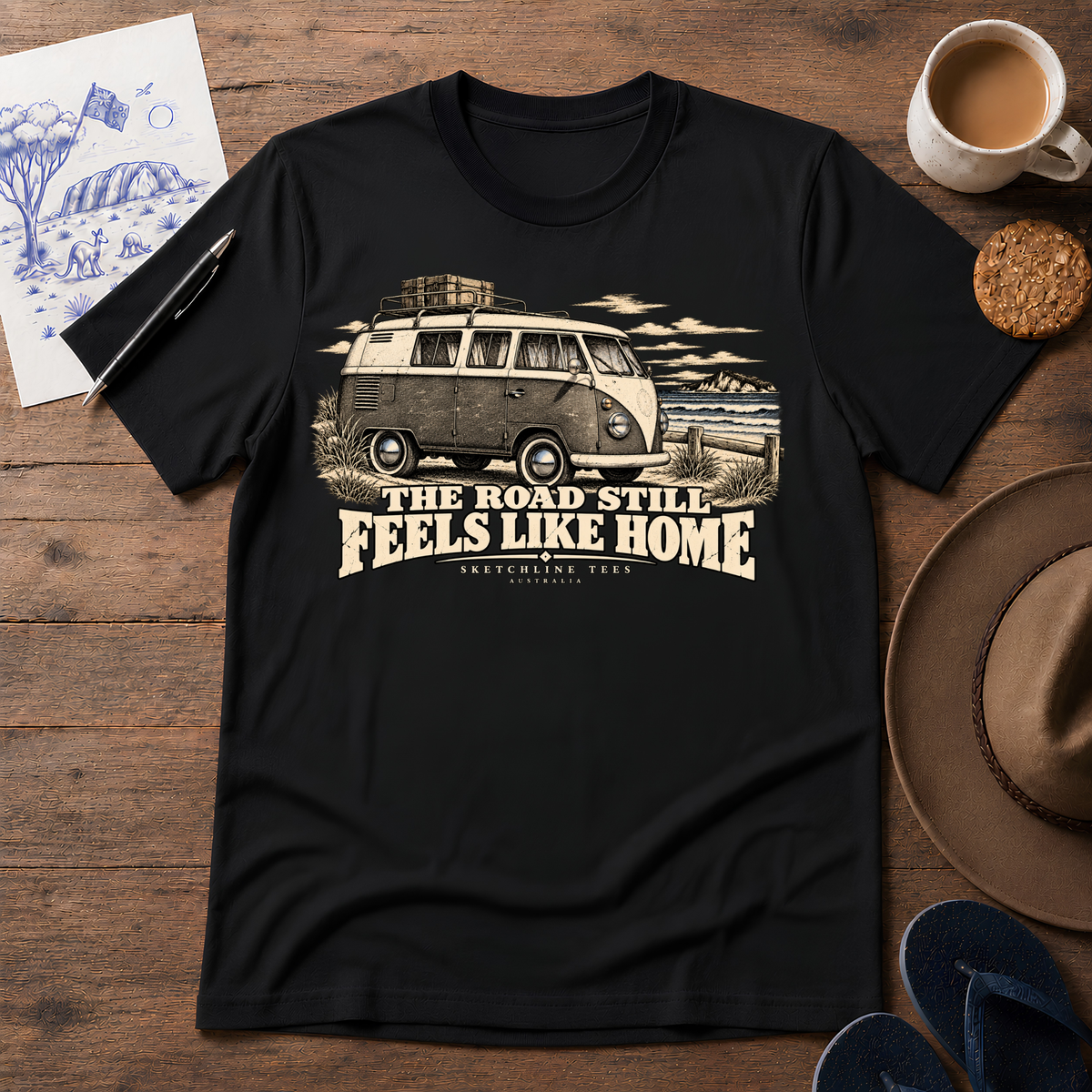 The road still feels like home Tee - Dark Edition