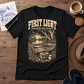 First Light Australian ink-sketch T-shirt in Black