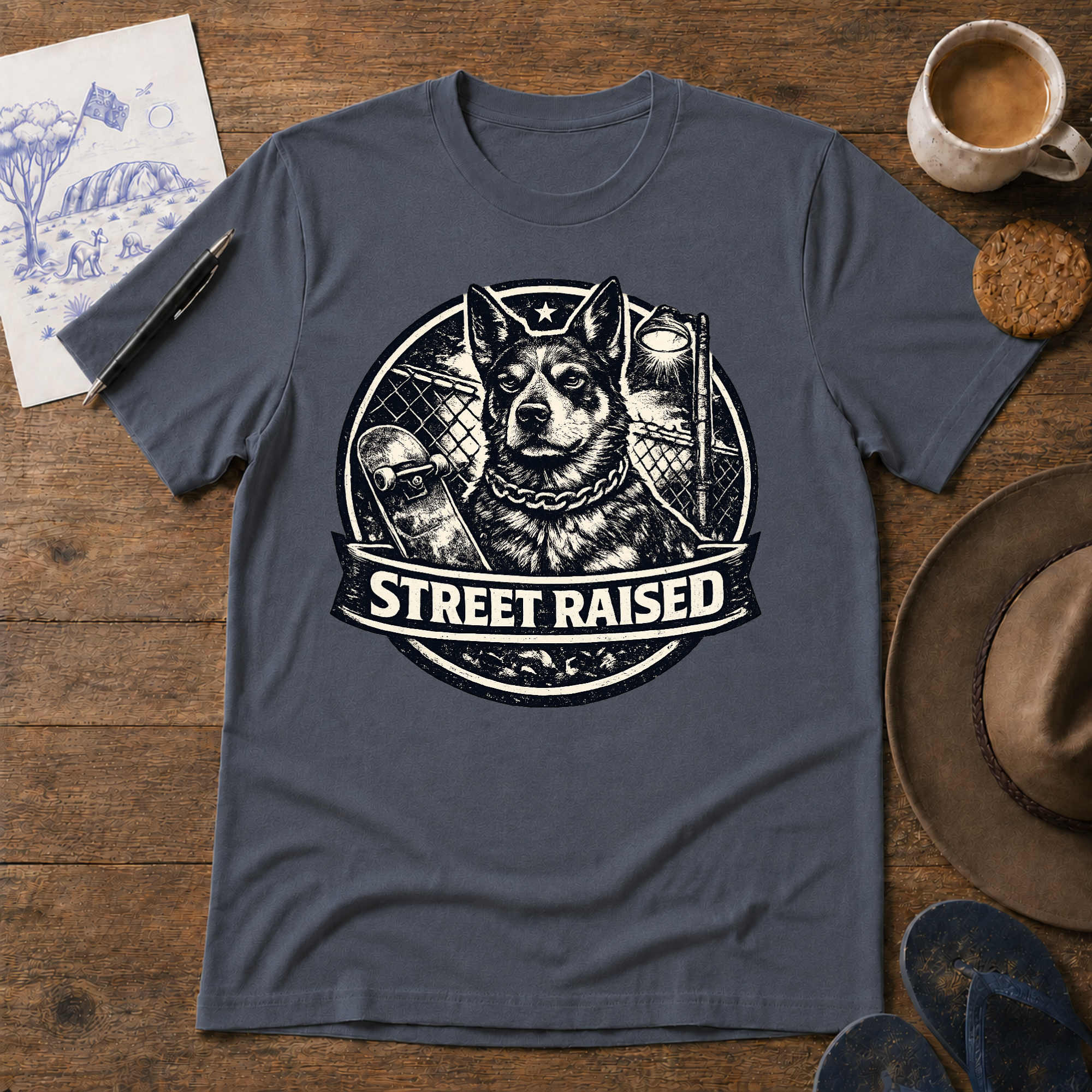 Street Raised Australian street car T-shirt by Sketchline Tees