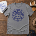 Adulting Tee ink-sketch T-shirt, in Graphite Heather