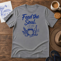 Feed the Soul Tee ink-sketch T-shirt, in Graphite Heather