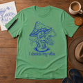 I Decide My Vibe Tee ink-sketch T-shirt, in Heather Irish Green