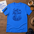 Salt in My Soul Tee ink-sketch T-shirt, in Heather Royal