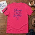 Raising Tiny Humans Tee ink-sketch T-shirt, in Heliconia