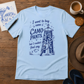 Camo Pants Tee ink-sketch T-shirt, in Light Blue