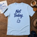 Not Today Tee ink-sketch T-shirt, in Light Blue