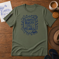 Slightly Rusty Tee ink-sketch T-shirt, in Military Green