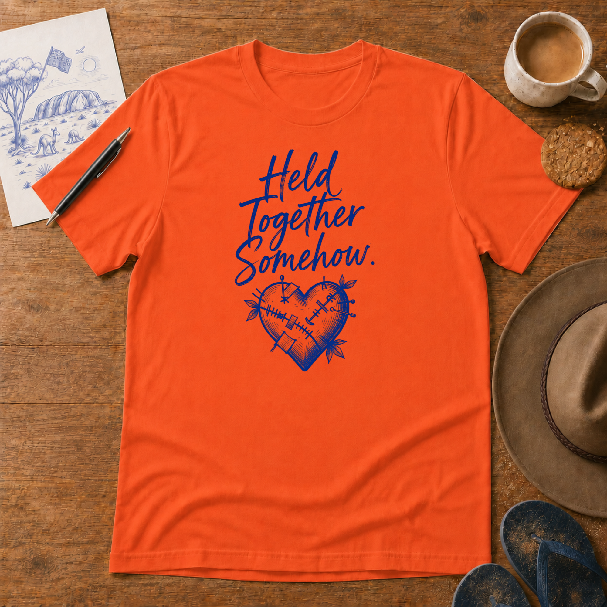 Held Together Somehow Tee ink-sketch T-shirt, product image 2