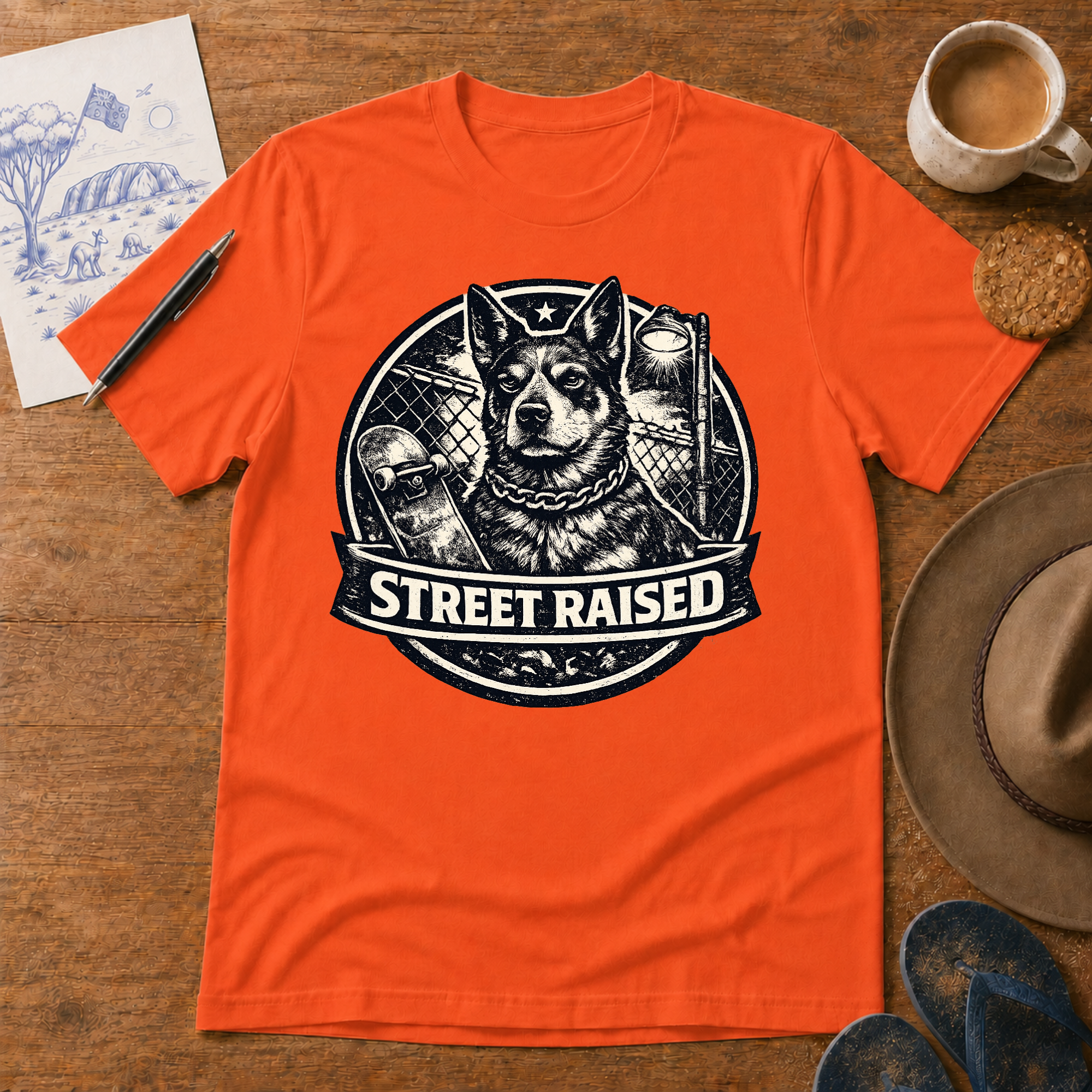 Street Raised Australian street car T-shirt by Sketchline Tees