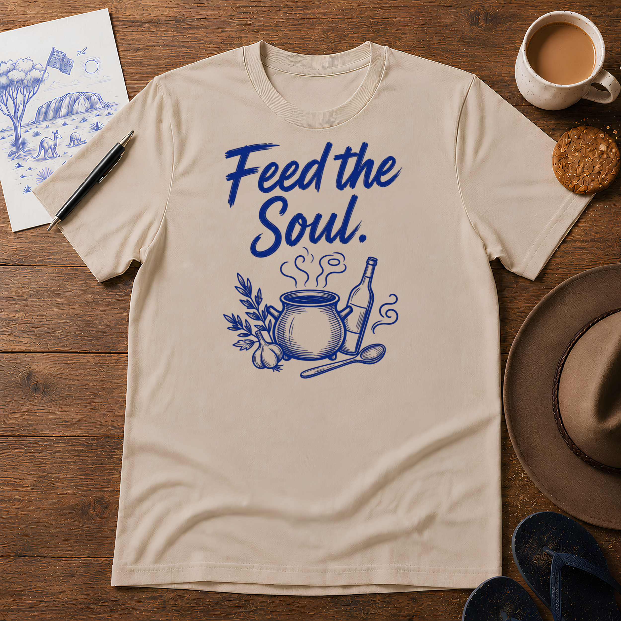 Feed the Soul Tee ink-sketch T-shirt, product image 4