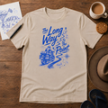 The Long Way Is the Point ink-sketch T-shirt, product image 1