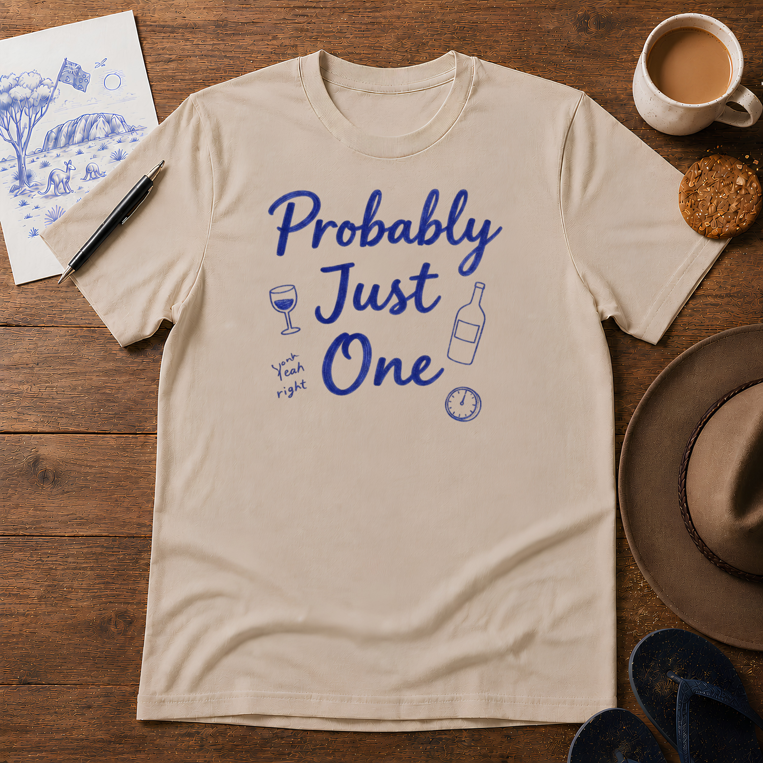Probably Just One Tee ink-sketch T-shirt, product image 2