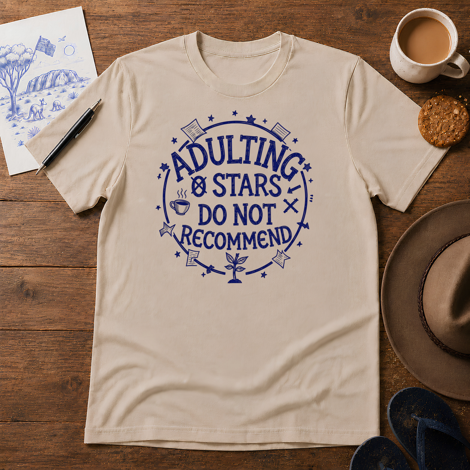 Adulting Tee ink-sketch T-shirt, product image 6