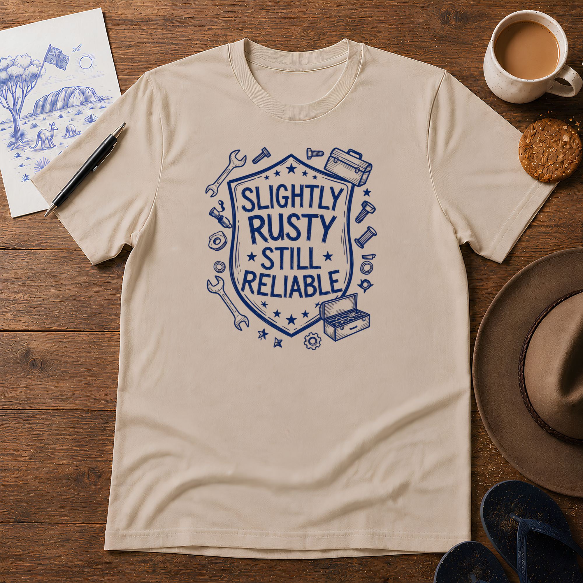 Slightly Rusty Tee ink-sketch T-shirt, product image 2