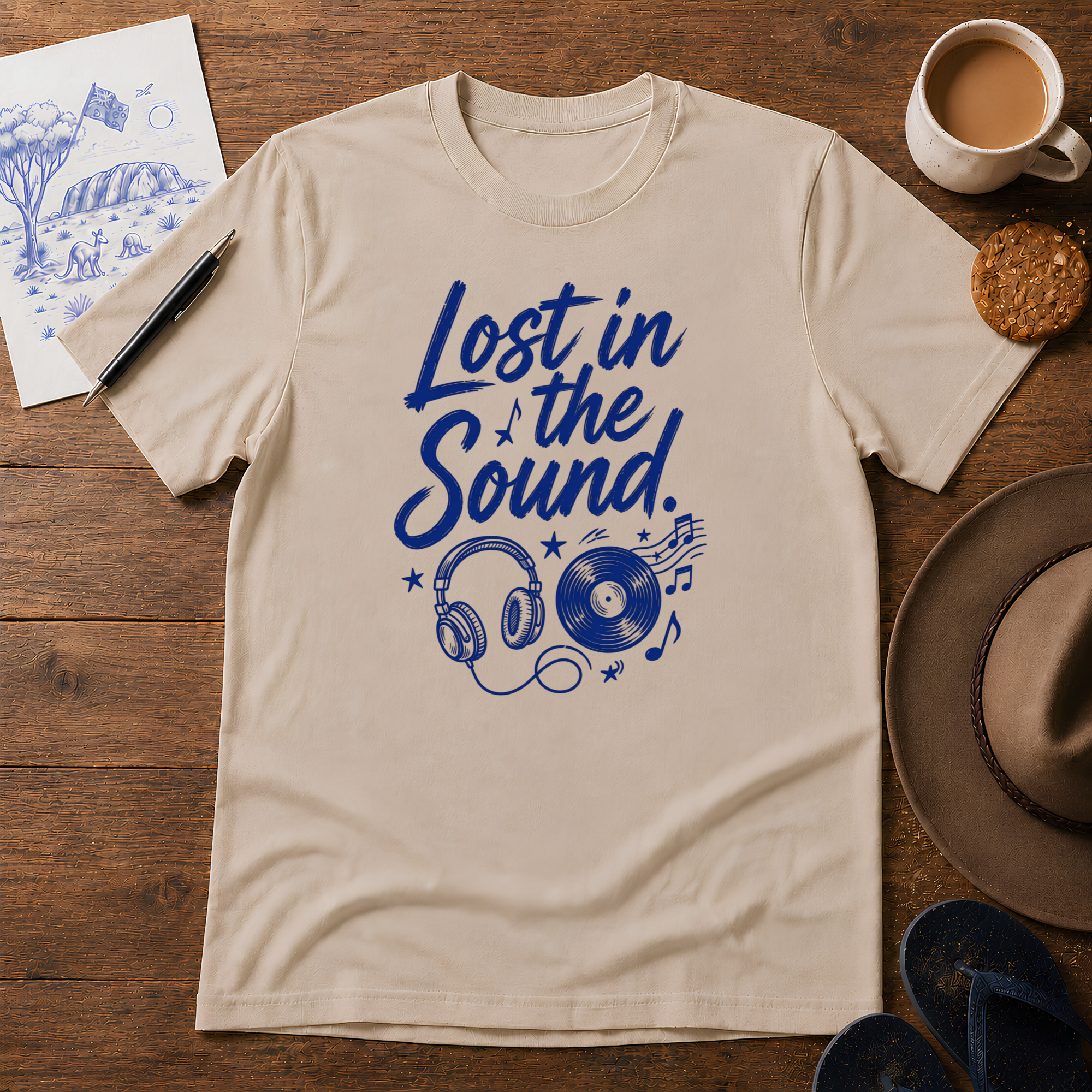 Lost in the Sound Tee ink-sketch T-shirt, product image 2