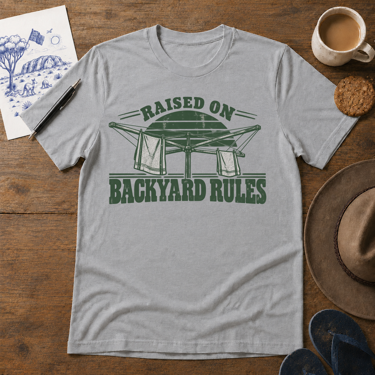 Raised on Backyard Rules Tee