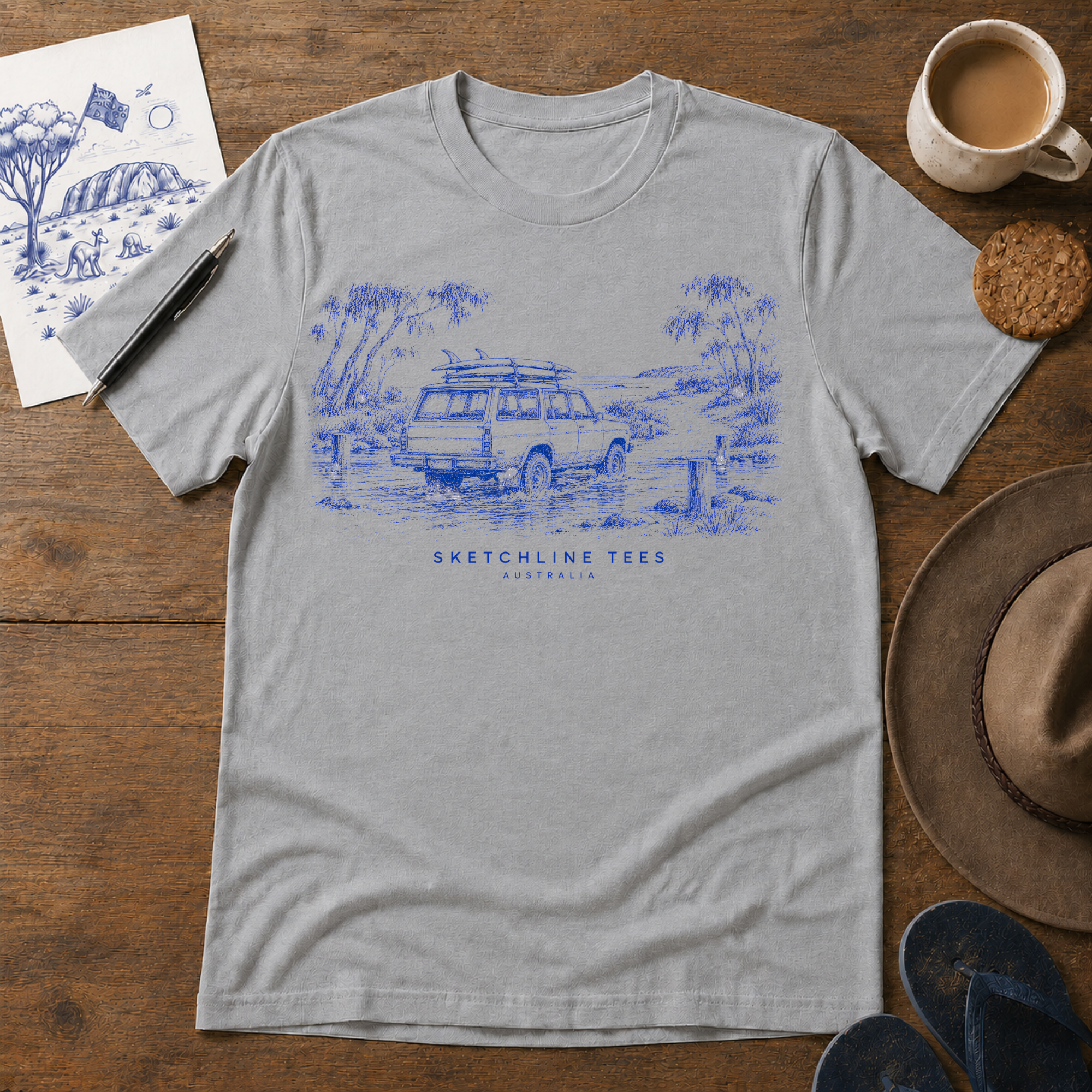 The Causeway Tee in Sport Grey by Sketchline Tees