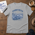 Highway Drifter Tee ink-sketch T-shirt, in Sport Grey
