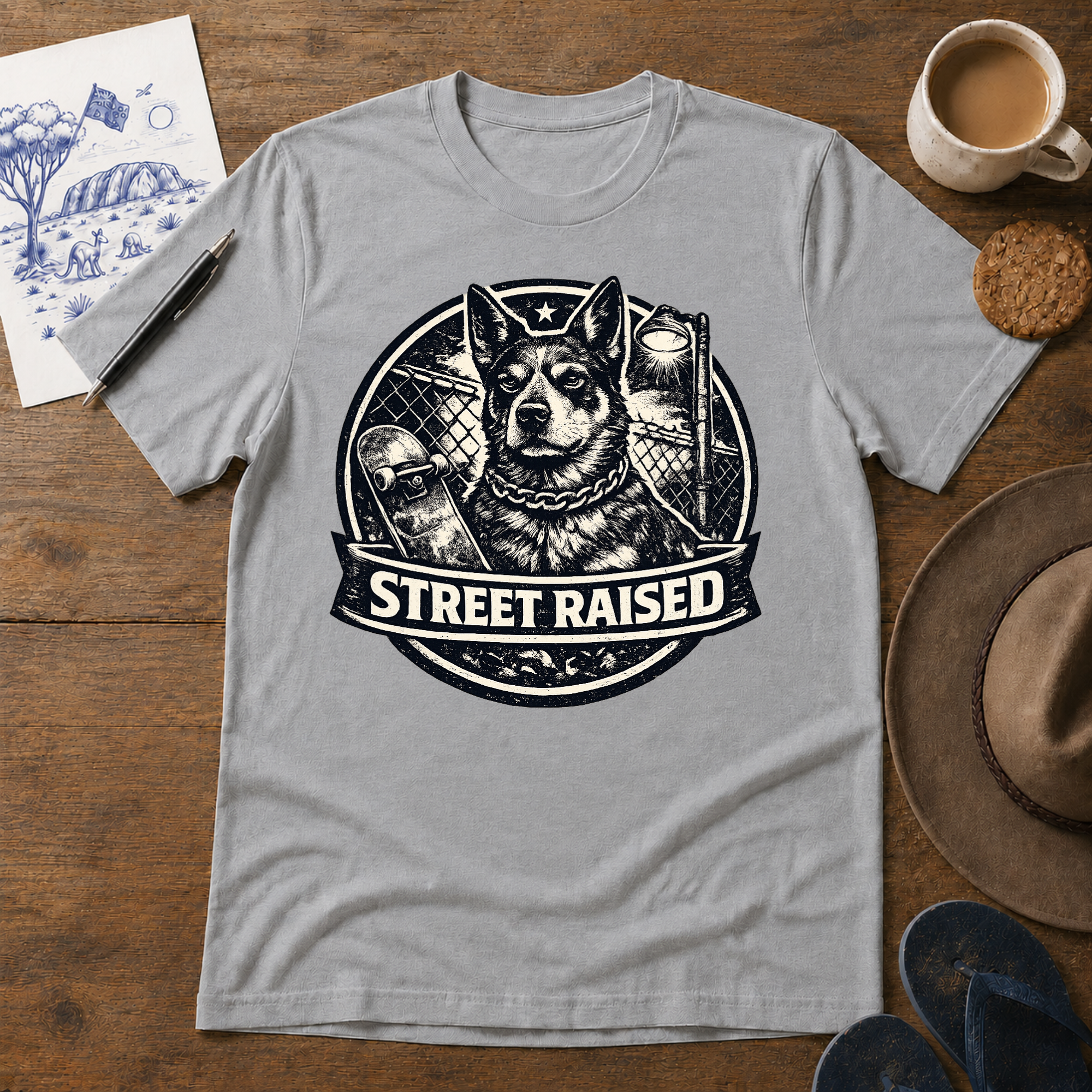 Street Raised Australian street car T-shirt by Sketchline Tees