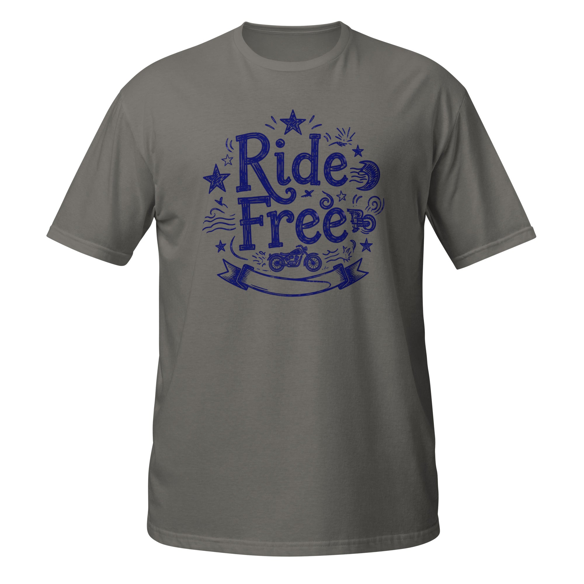 Ride Free Tee - Sketchline Tees blue ink doodle T-shirt