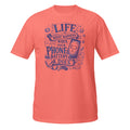 Life Happens When Your Phone Dies Tee - Sketchline Tees blue ink doodle T-shirt