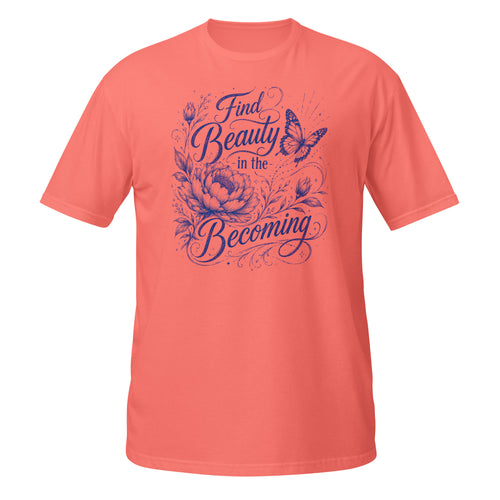 Beauty in the Becoming Tee - Sketchline Tees blue ink doodle T-shirt