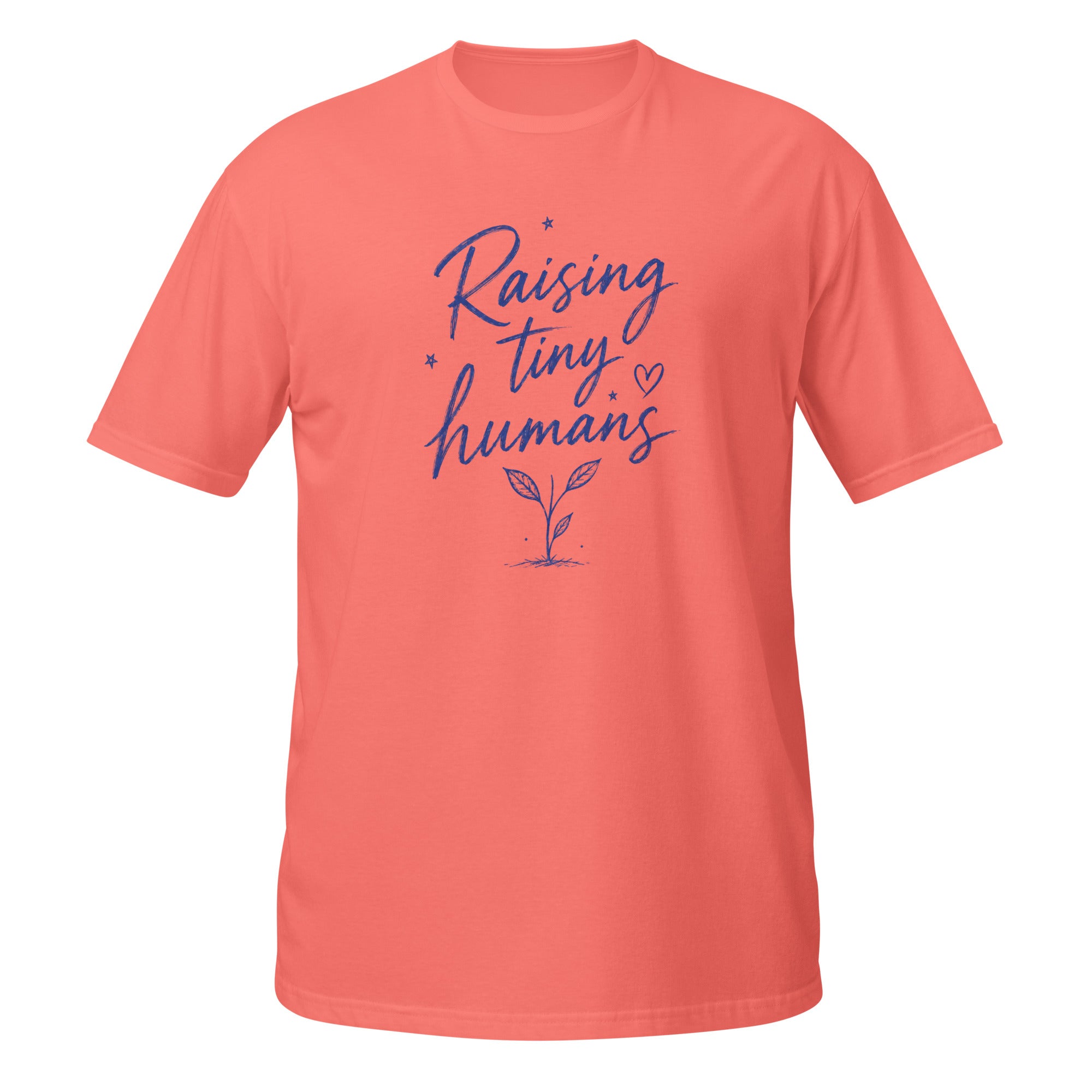 Raising Tiny Humans Tee - Sketchline Tees blue ink doodle T-shirt