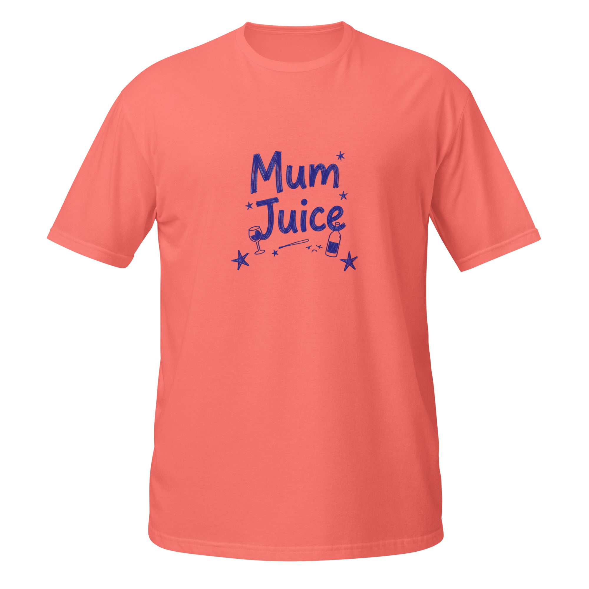 Mum Juice Tee - Sketchline Tees blue ink doodle T-shirt