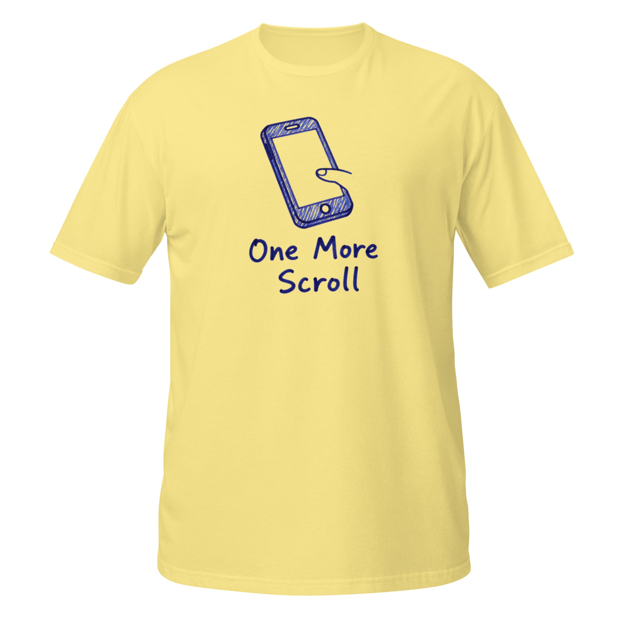One More Scroll Tee - Sketchline Tees blue ink doodle T-shirt