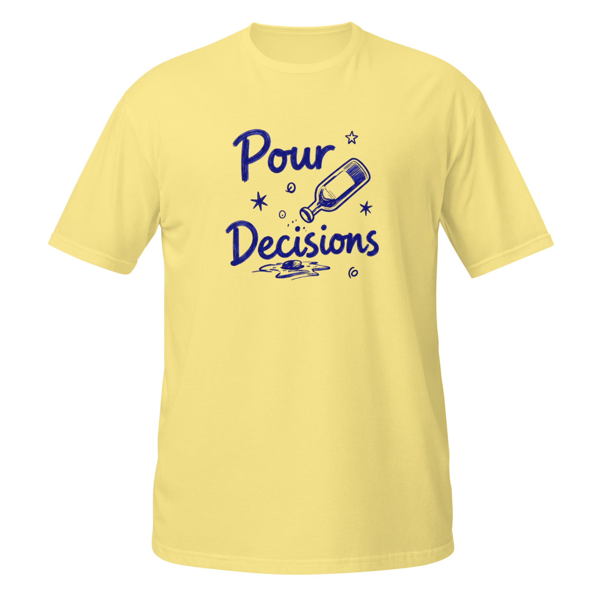 Pour Decisions Tee - Sketchline Tees blue ink doodle T-shirt