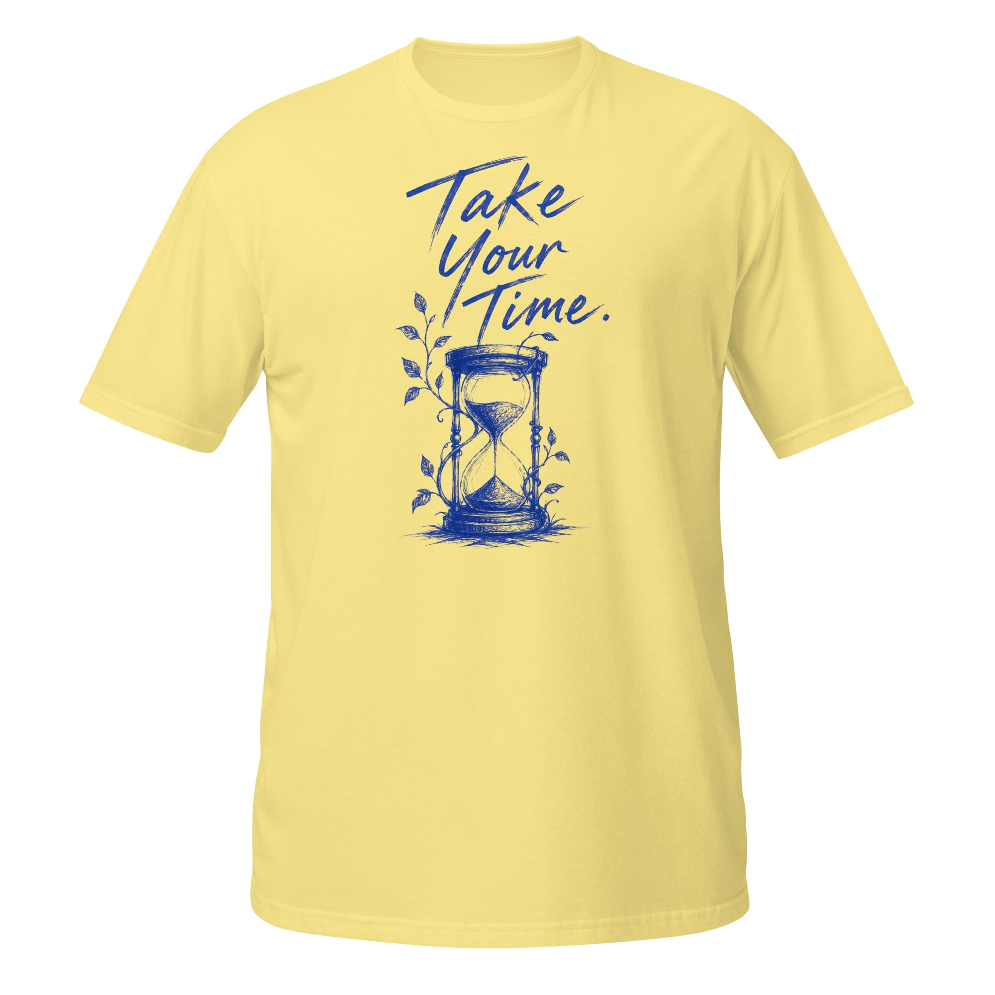 Take Your Time Tee - Sketchline Tees blue ink doodle T-shirt