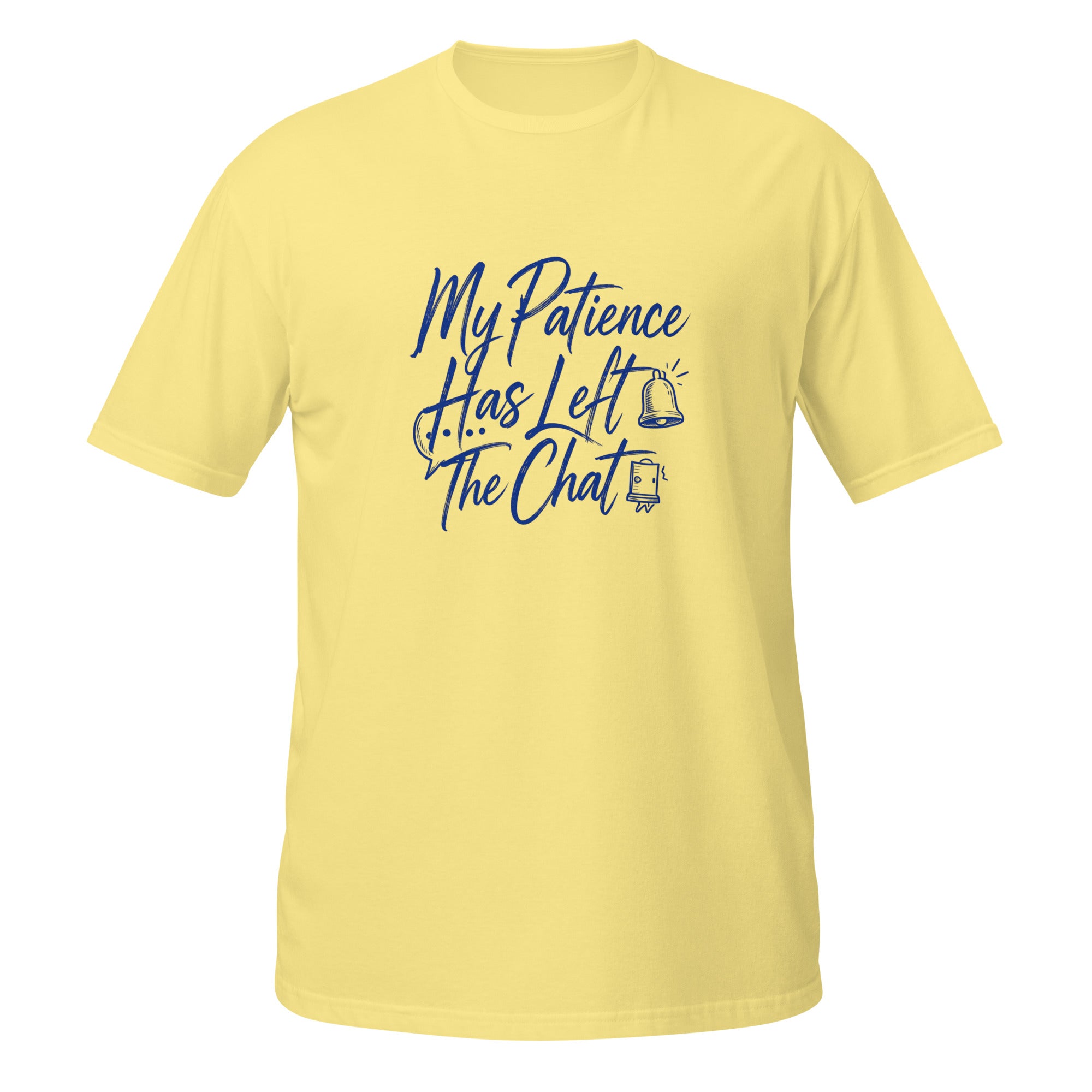 My Patience Has Left Tee - Sketchline Tees blue ink doodle T-shirt