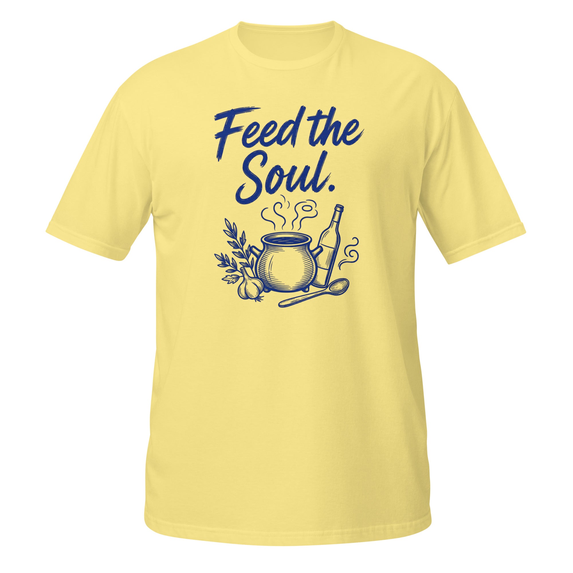 Feed the Soul Tee - Sketchline Tees blue ink doodle T-shirt