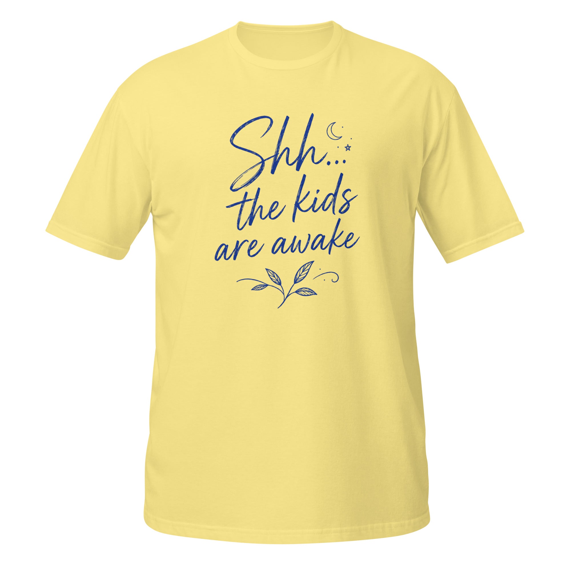 Shh, the Kids Are Awake Tee - Sketchline Tees kids blue ink doodle T-shirt