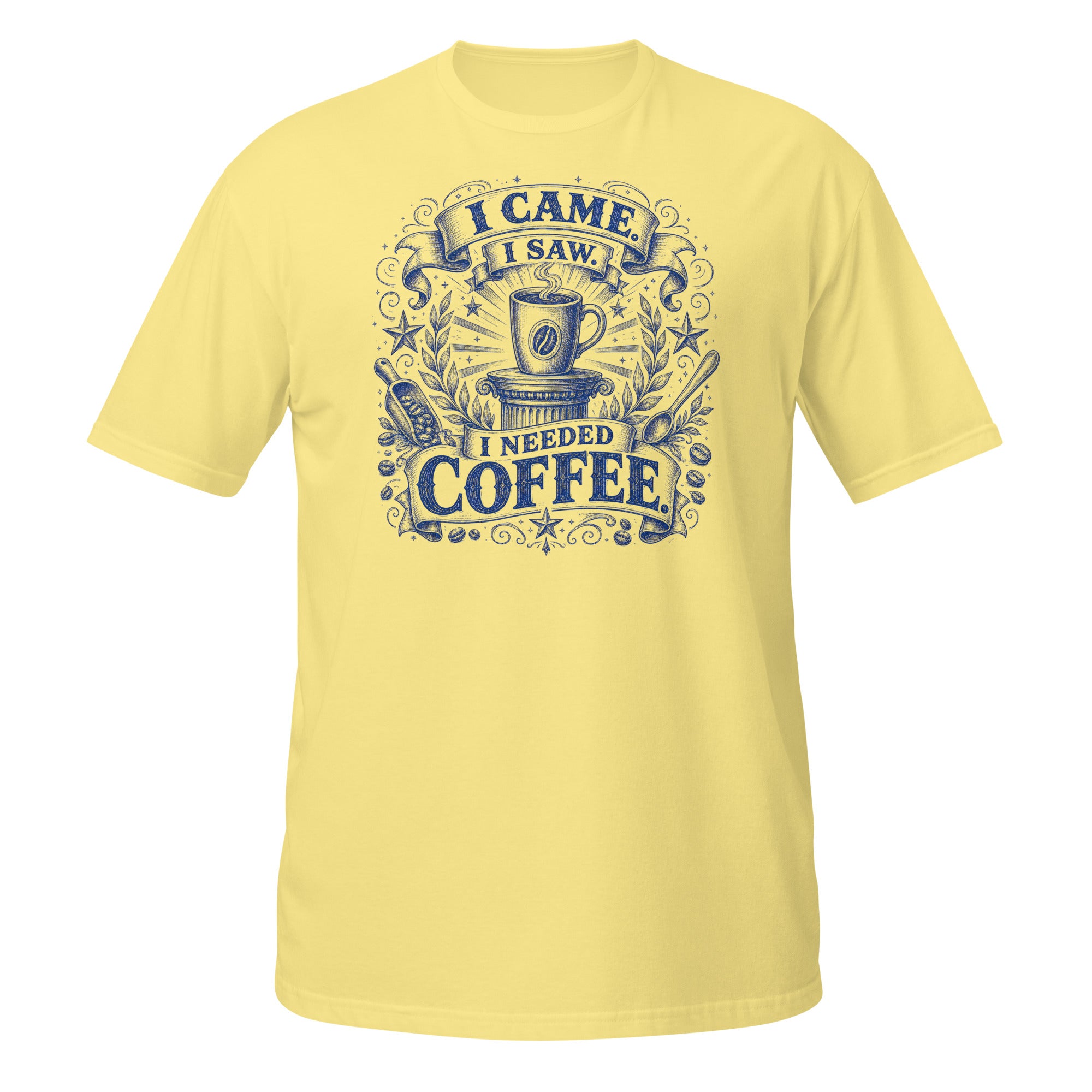 I Came, I Saw Tee - Sketchline Tees blue ink doodle T-shirt
