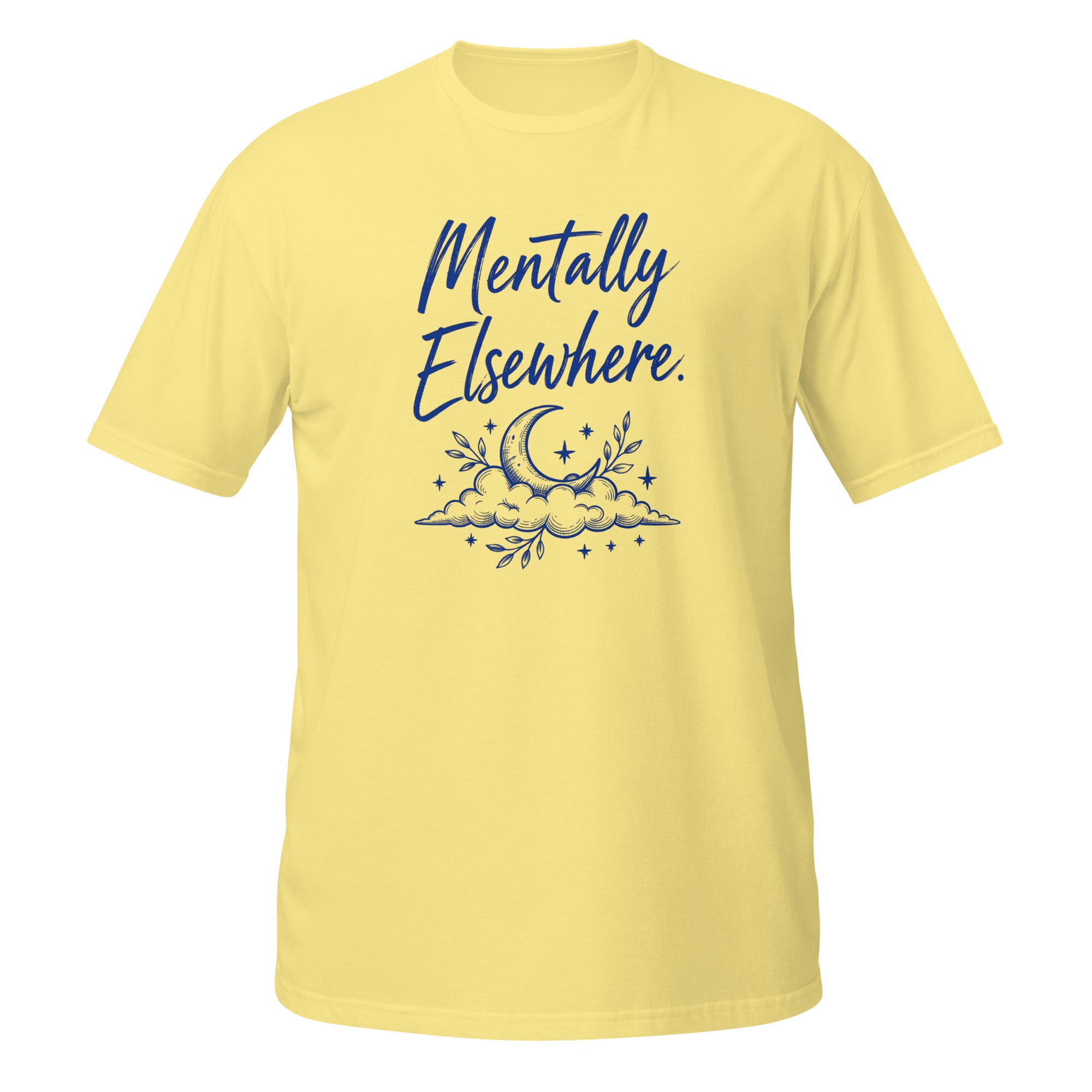 Mentally Elsewhere Tee - Sketchline Tees blue ink doodle T-shirt