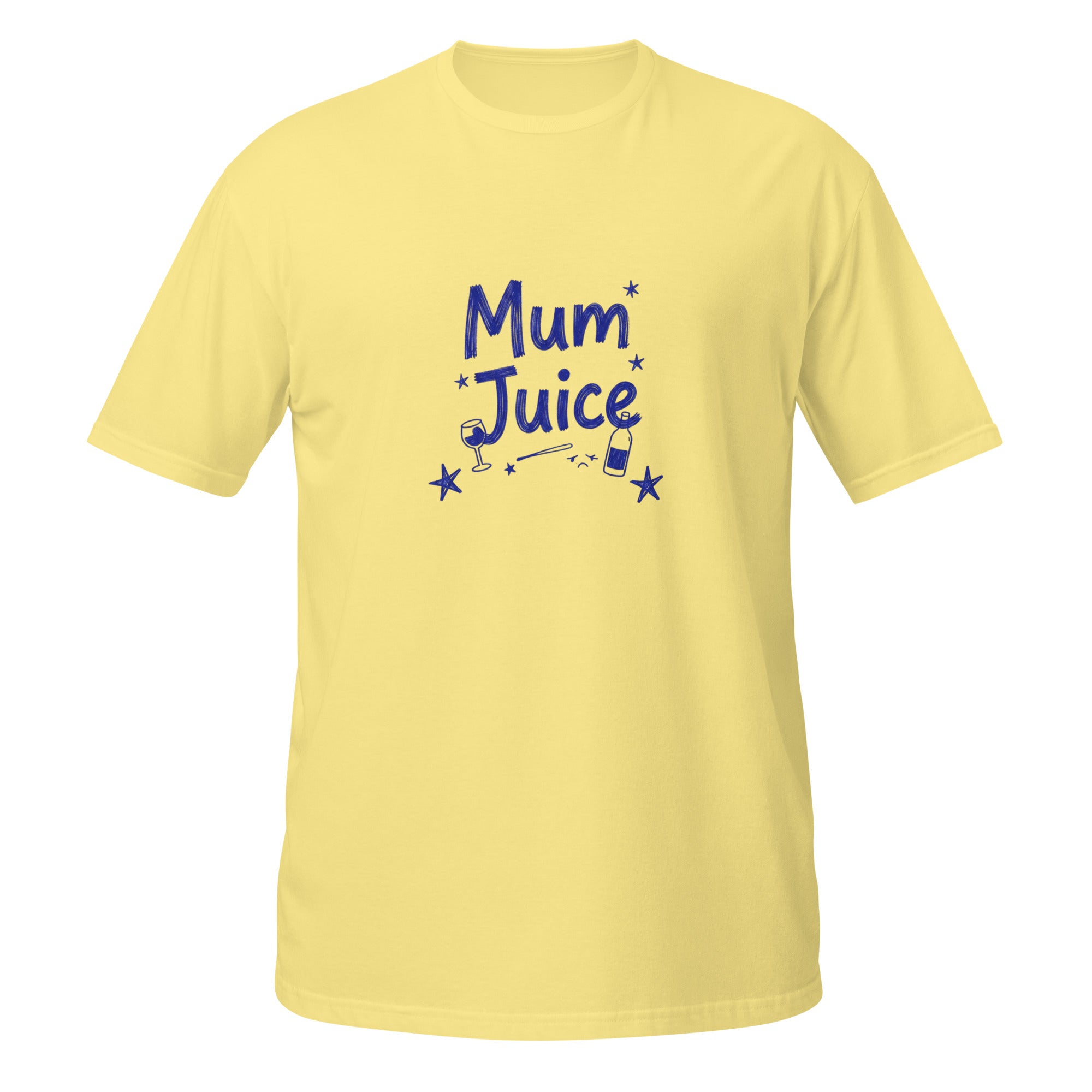 Mum Juice Tee - Sketchline Tees blue ink doodle T-shirt