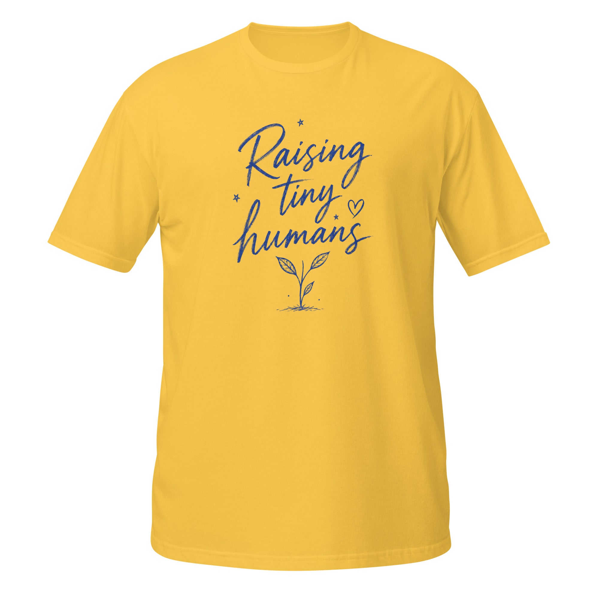 Raising Tiny Humans Tee - Sketchline Tees blue ink doodle T-shirt