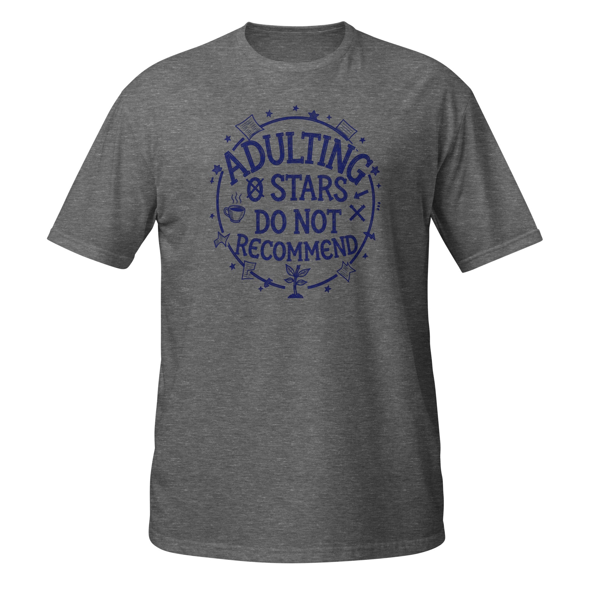 Adulting Tee - Sketchline Tees blue ink doodle T-shirt