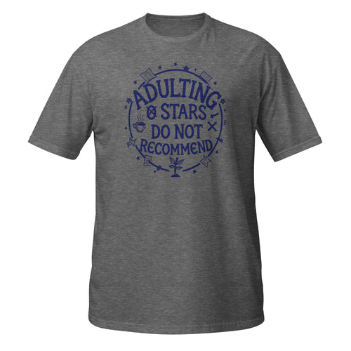 Adulting Tee - Sketchline Tees blue ink doodle T-shirt